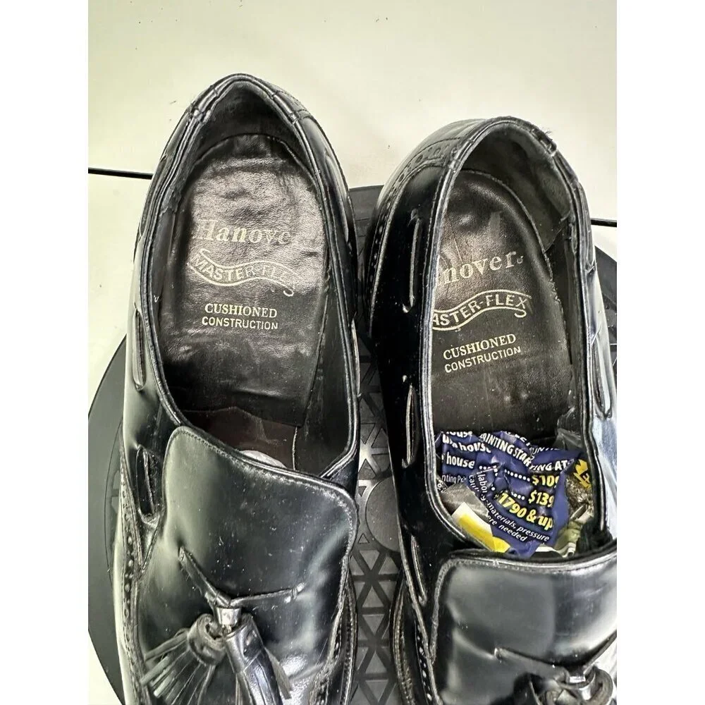 VTG Hanover Shoes Men's 9 C/A Loafer Master Flex All Leather Tassel USA